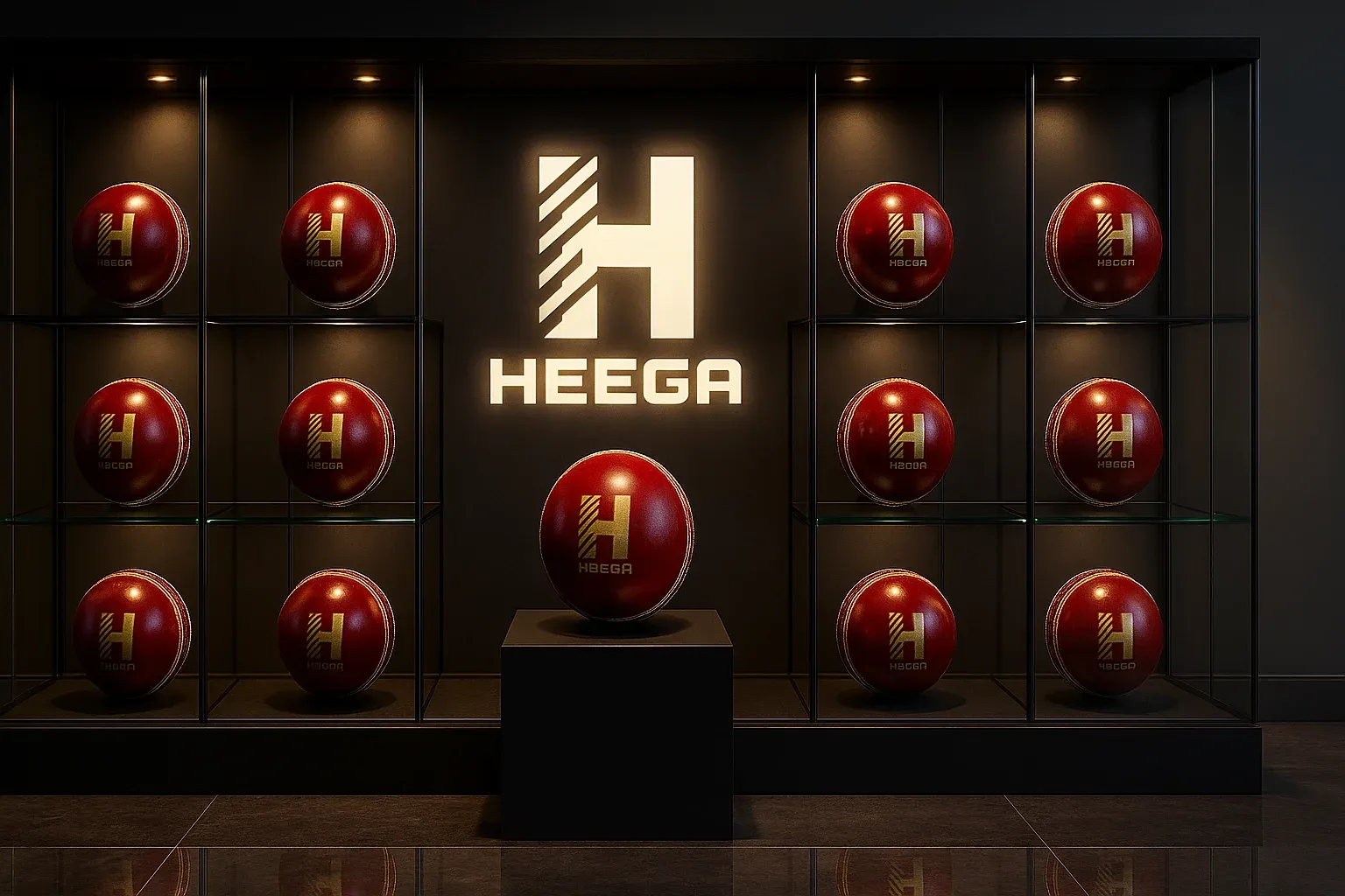 HEEGA Super Club Natural RED 4 pc Leather Ball