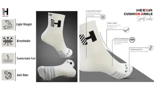 Heega Cushion Ankle Cricket Socks