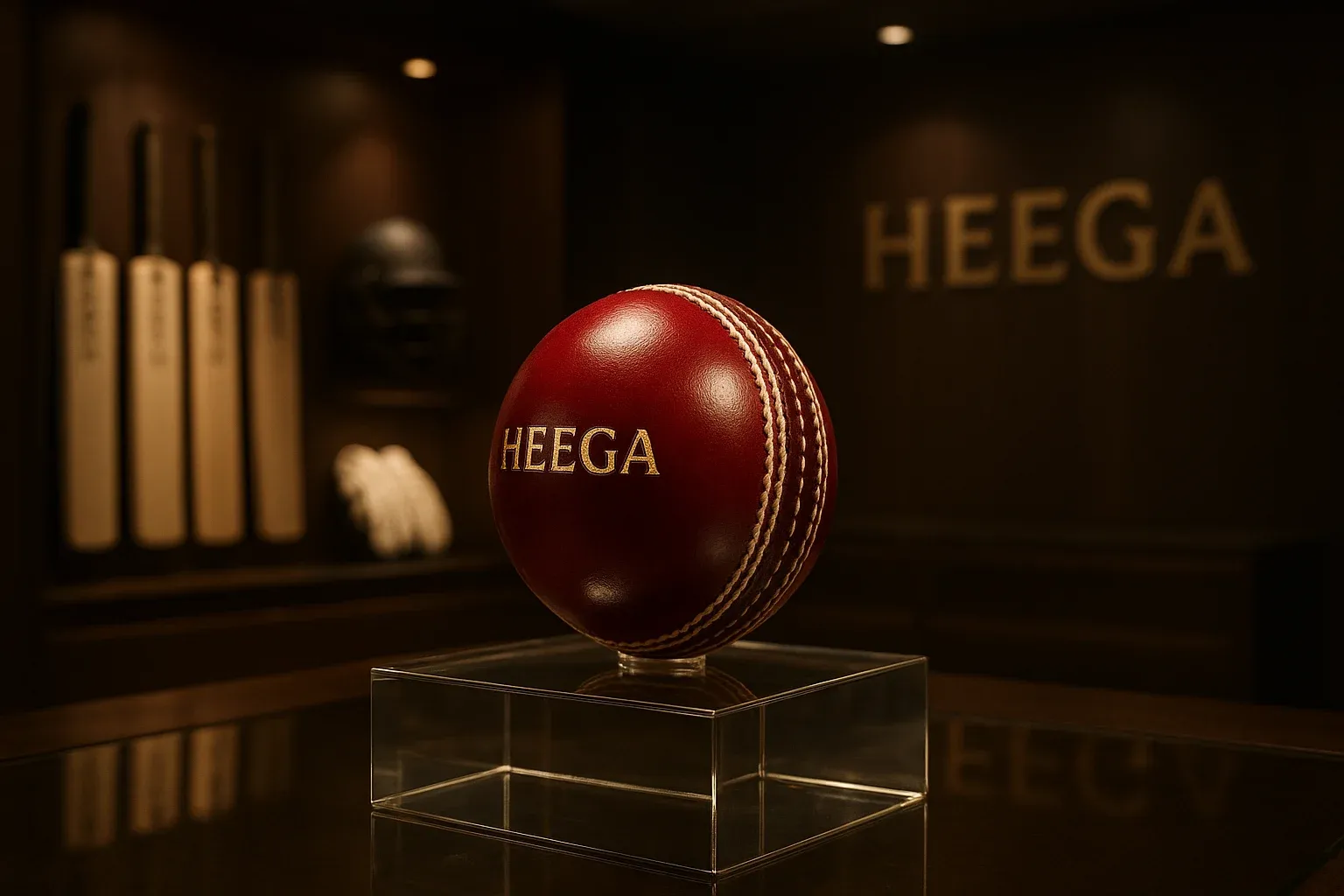 Heega Super Club Natural Red Cricket Leather Ball