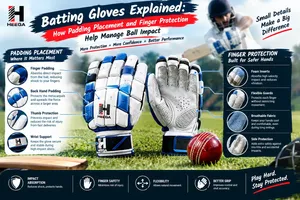 Batting Gloves Explained: How Padding Placement and Finger Protection Help Manage Ball Impact