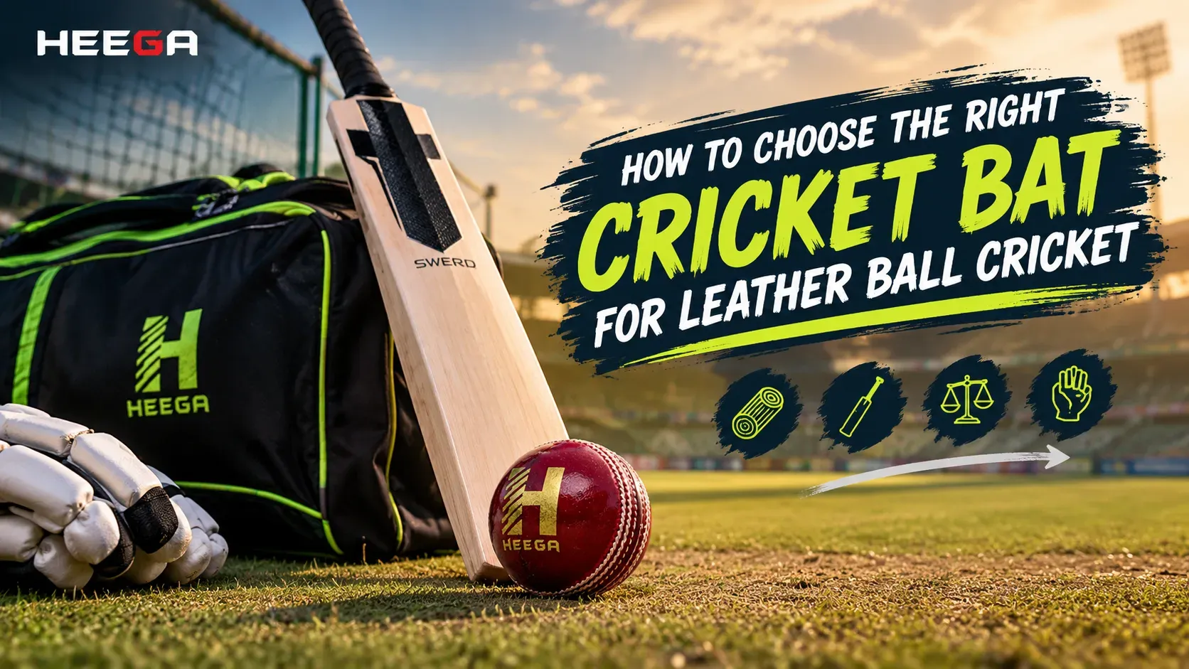 Heega-Choosing the Right Leather Ball Cricket Bat.