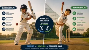Heega-Complete cricketer- Batting and bowling skills.