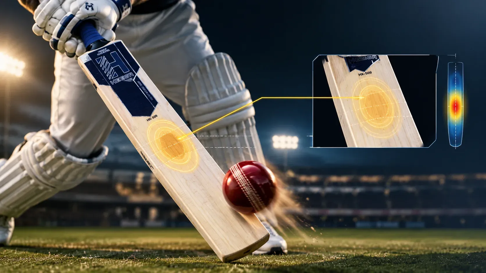 Heega-Cricket Bat Sweet Spot Infographic