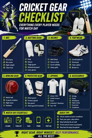 Cricket Gear Checklist: Everything Every Player Needs for Match Day