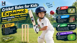 Heega-Cricket Rules for Kids Infographic.