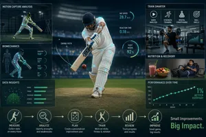 Heega-Cricket performance analysis in action.