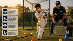 Heega-Cricket training at golden hour.