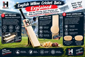 Heega-English Willow Cricket Bat Performance Infographic.