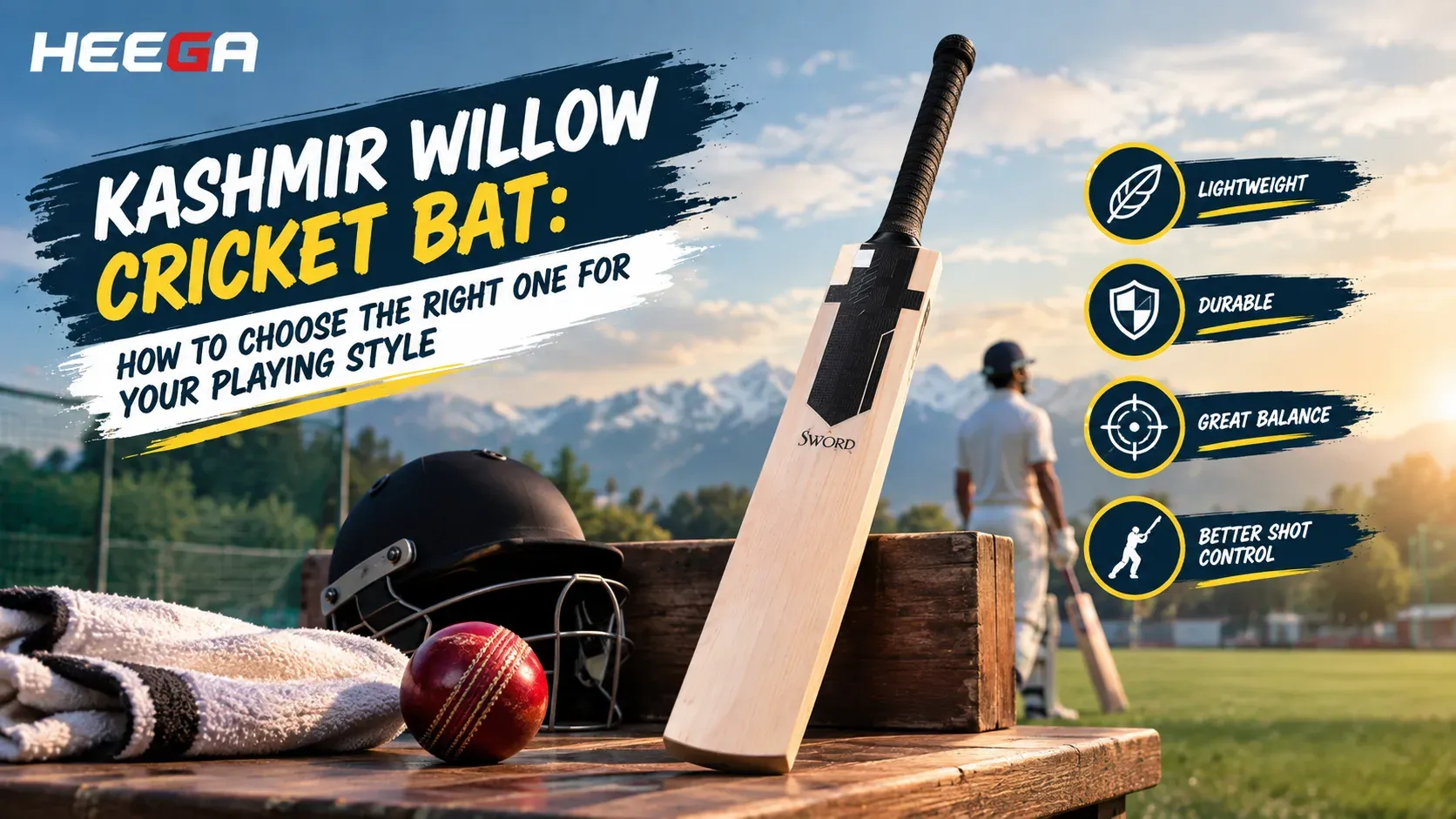 Heega-Kashmir Willow Cricket Bat- How to Choose the Right One for Your Playing Style.